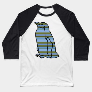 Palm Trees and Sky Stripes Penguin Baseball T-Shirt